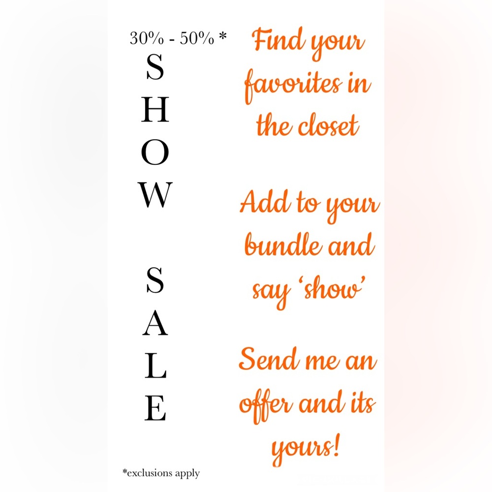 Closet wide sale - discounts up to 50% off